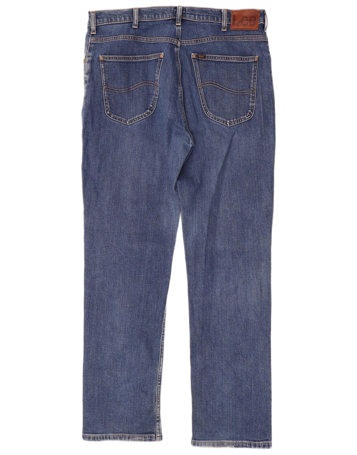 Lee Vaqueros Rectos Brooklyn Para Hombre W36 L32 Algodón Azul