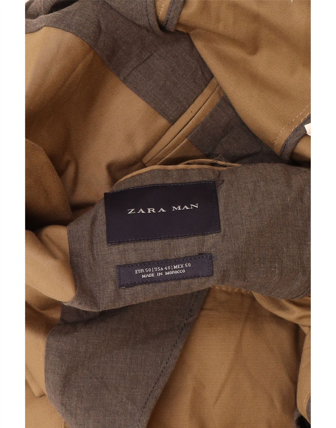Zara Chaqueta tipo blazer de 2 botones para hombre EU 50 Marrón medio