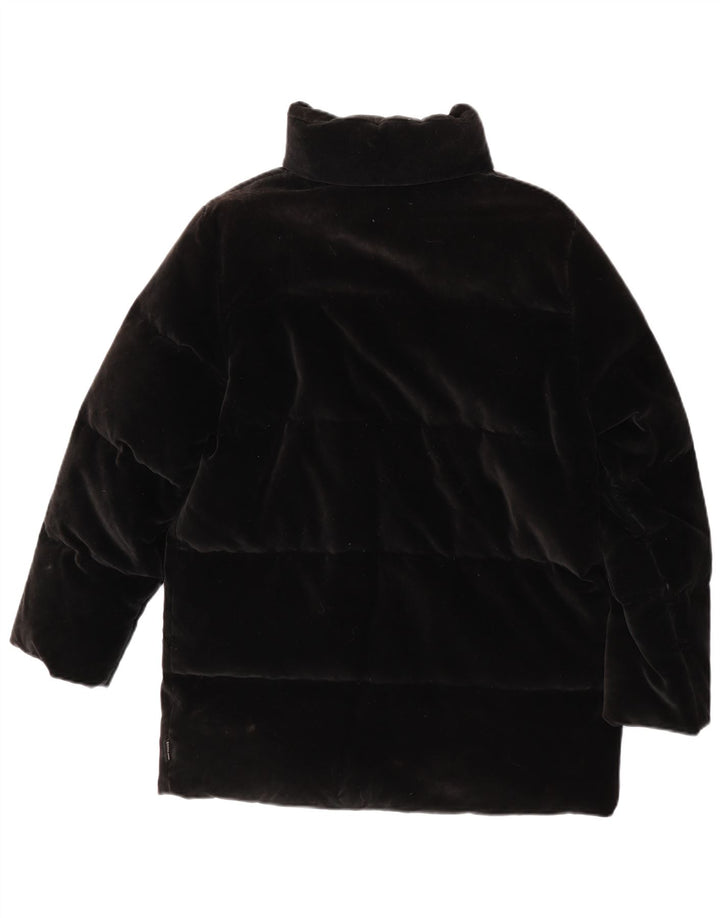 Moncler Chaqueta acolchada de terciopelo extragrande para mujer Talla 0 XS Algodón negro