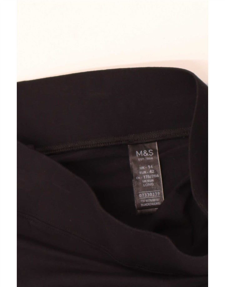 Marks & Spencer Leggings para mujer UK 44 Large Viscosa negra