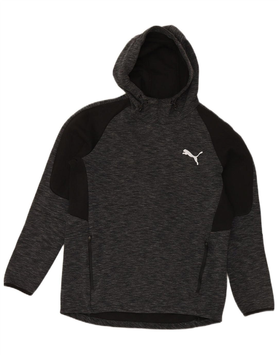 Puma Hombre Sudadera Con Capucha Jersey De Algodón Moteado Gris Medio