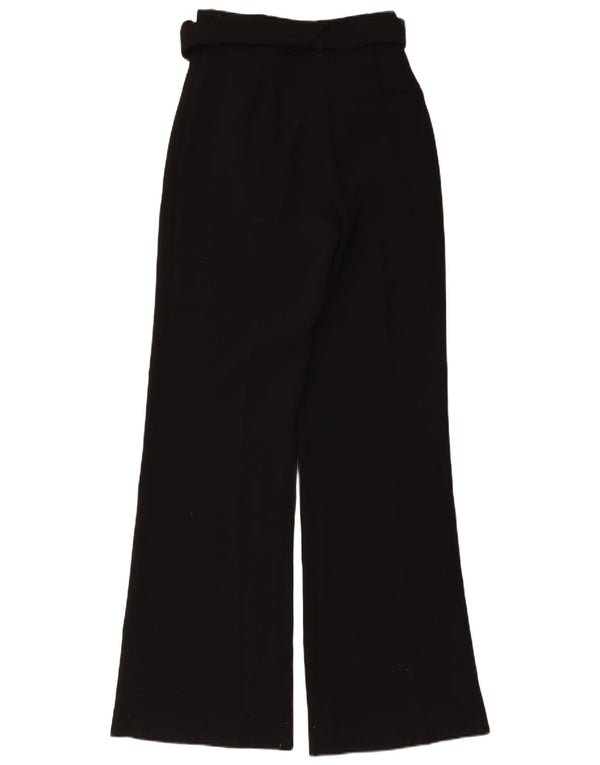 Zara Mujer Pantalones Casuales De Cintura Alta Con Corte De Bota Mediano W28 L33 Negro