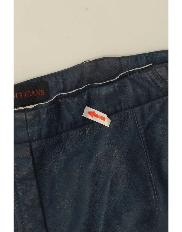 Shorts De Cuero Mujer Trussardi W30 Medium Azul Marino
