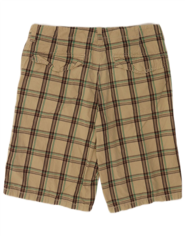 Pantalones cortos chinos para hombre Tom Tailor W32 Algodón a cuadros beige medio