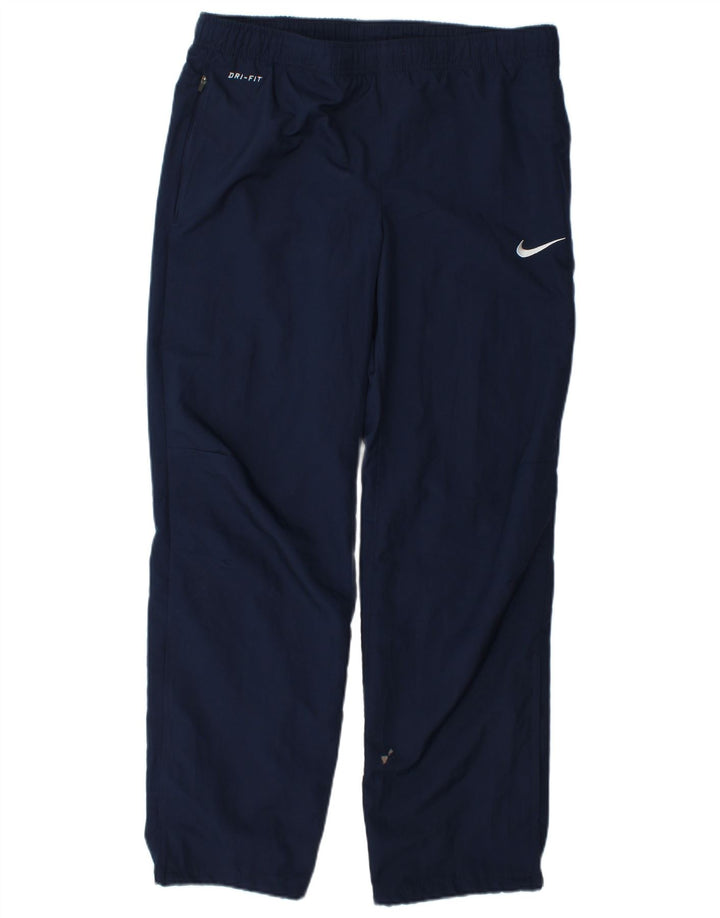 Nike Dri Fit - Pantalón de chándal para hombre, talla pequeña, poliéster, color azul marino