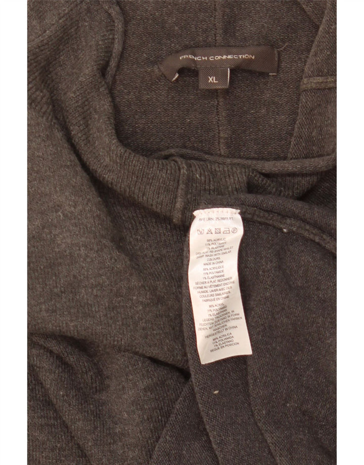 French Connection Suéter tipo jersey con cuello alto para mujer UK 40 XL Gris