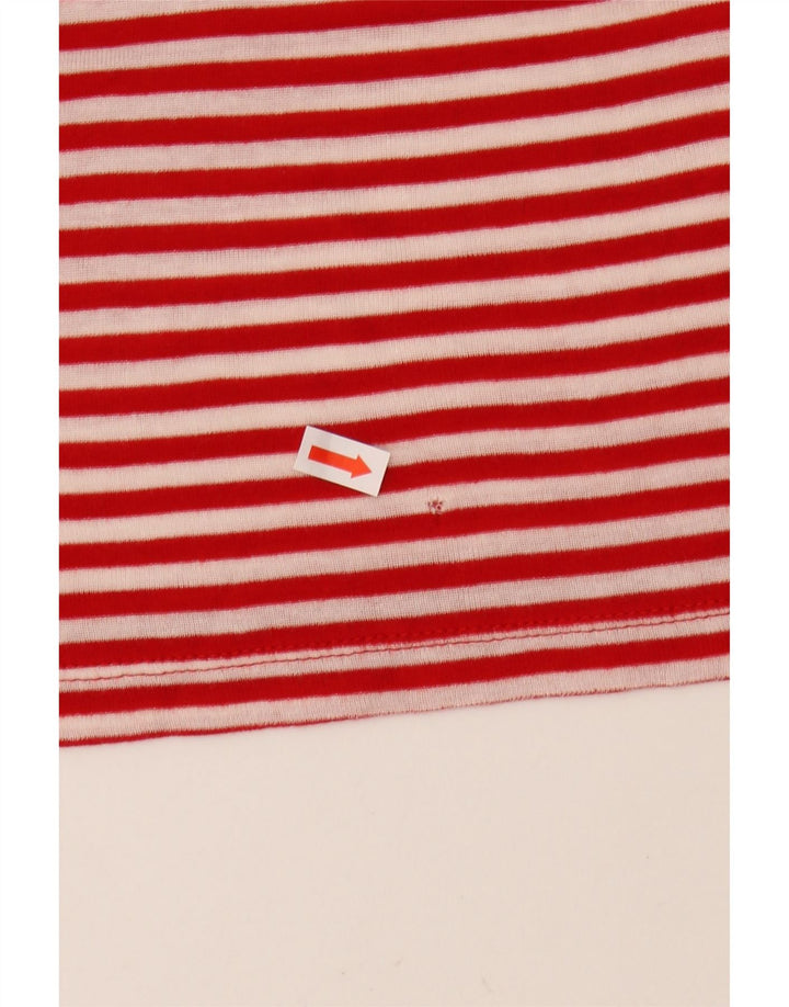 TOMMY HILFIGER Girls Basic Dress 11-12 Years Red Striped Lyocell Vintage Tommy Hilfiger and Second-Hand Tommy Hilfiger from Messina Hembry 