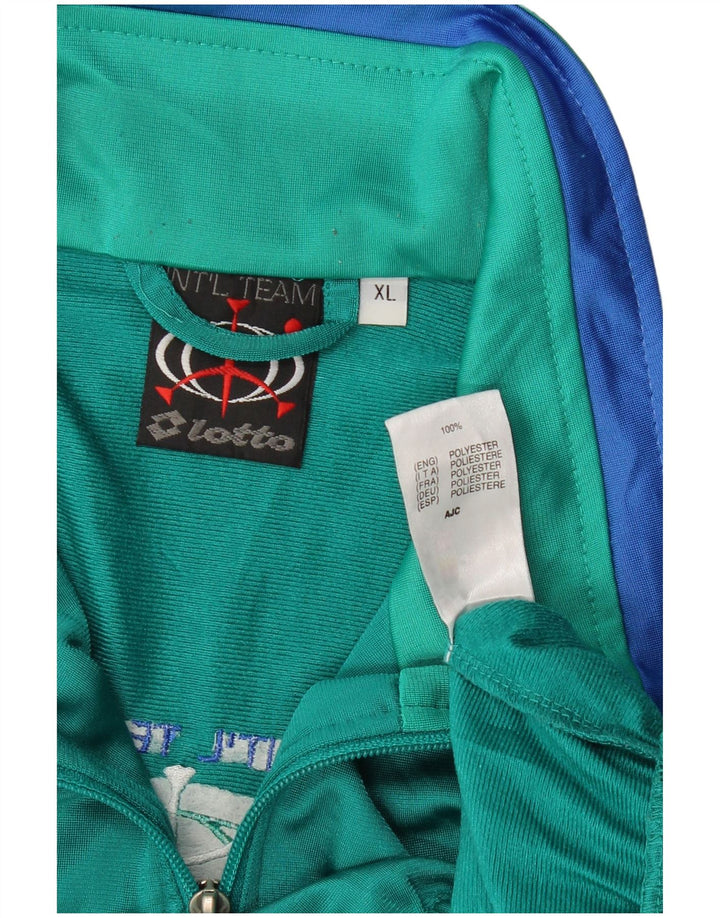LOTTO Chaqueta superior de chándal con gráfico para hombre XL Poliéster color block verde