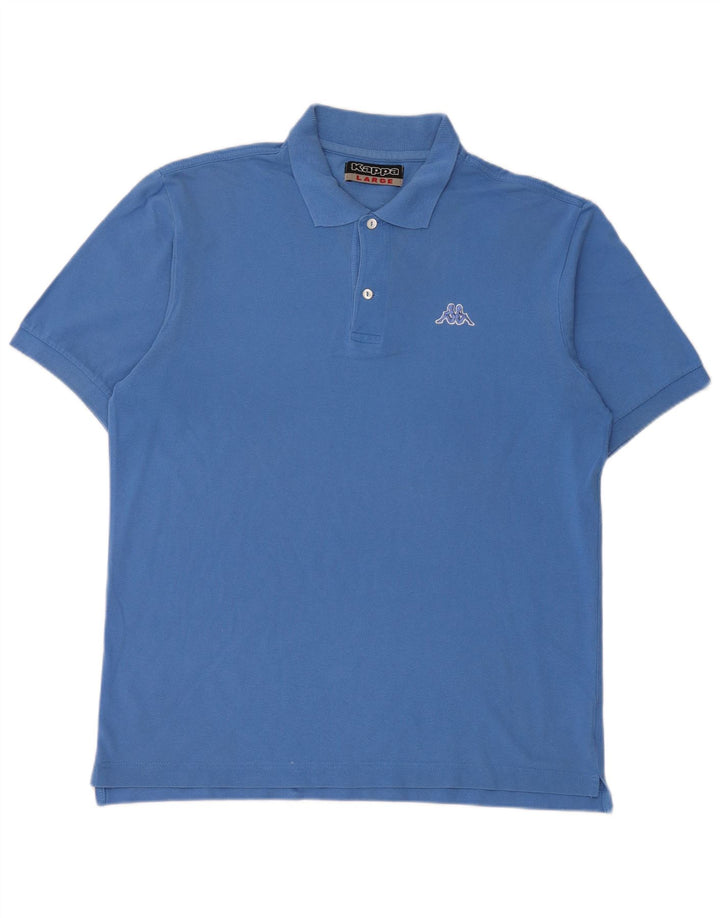 Polo Kappa Hombre Grande Azul Algodón
