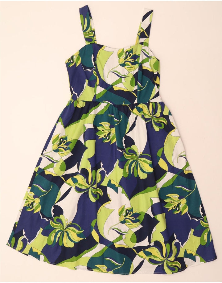 VINTAGE Vestido de mujer IT 48 XL Algodón floral multicolor