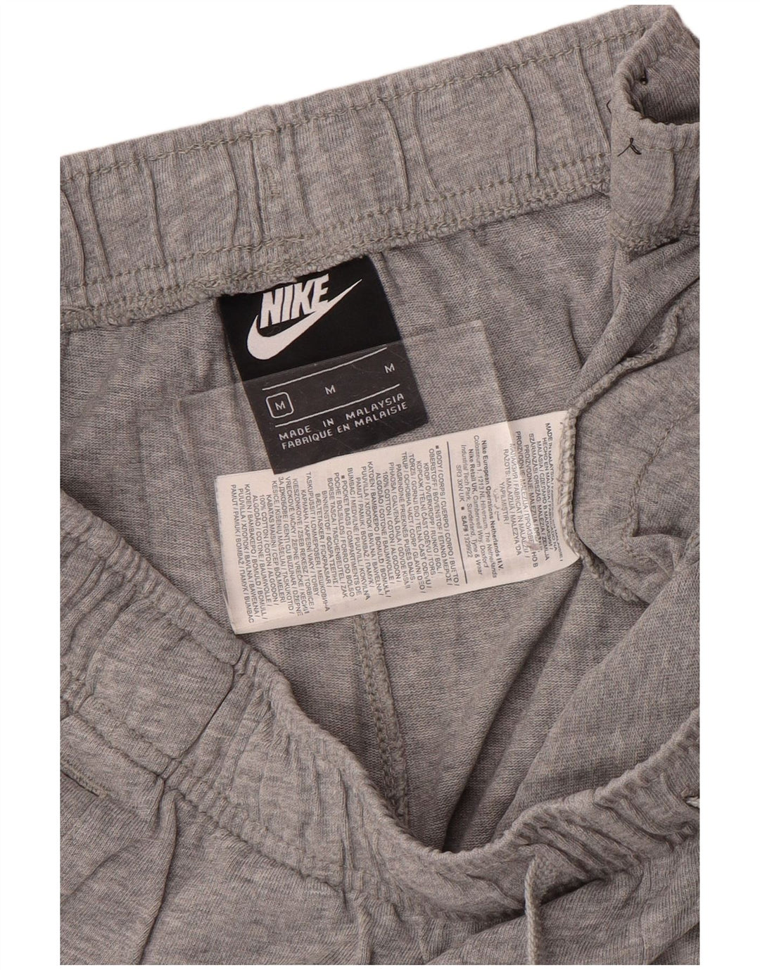 Pantalones cortos deportivos Nike para hombre de algodón gris medio
