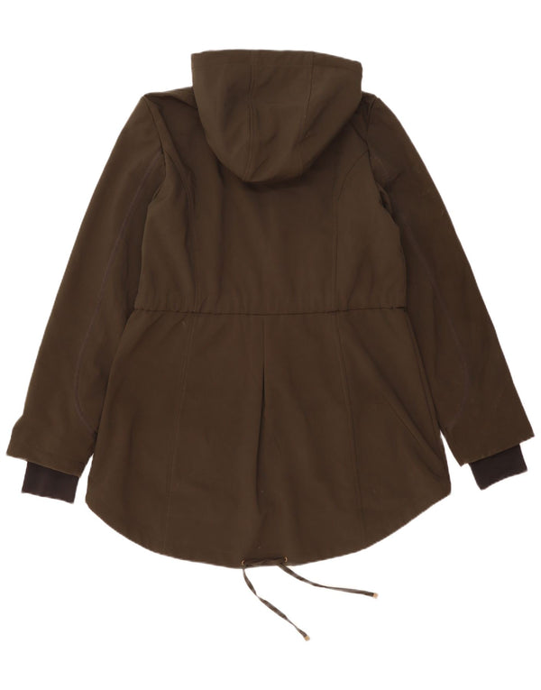 French Connection Chaqueta Parka con Capucha para Mujer UK 46 Grande Poliéster Caqui