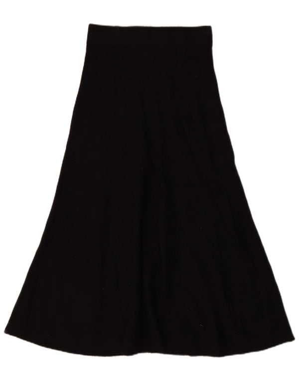Marks & Spencer Falda Acampanada de Cintura Alta para Mujer UK 10 Small W26 Negro