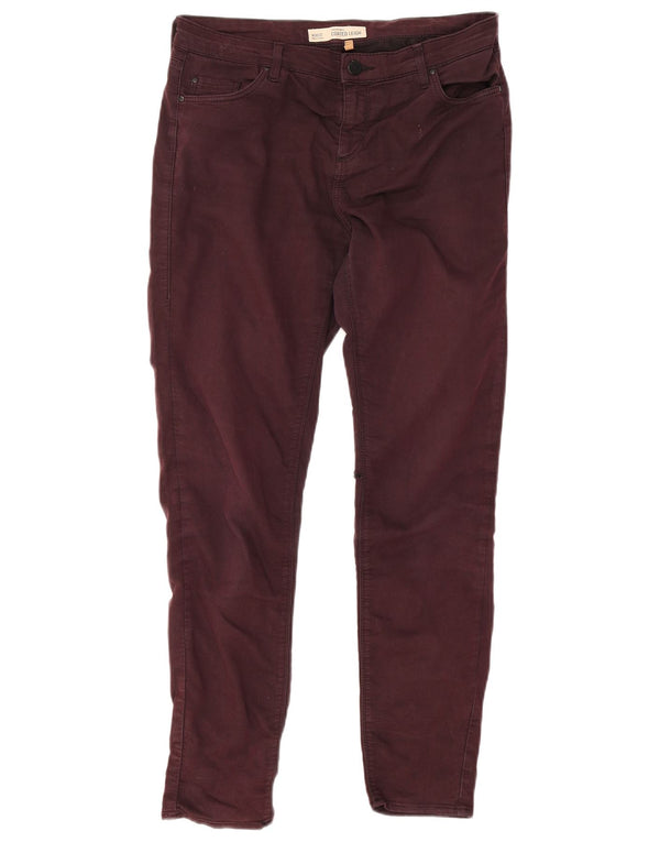Topshop Jeans ajustados Leigh recubiertos para mujer W30 L28 Algodón burdeos