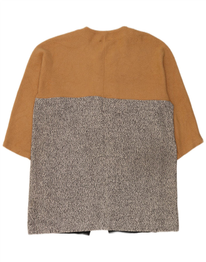 Zara Abrigo abierto extragrande para mujer UK 44 Mediano Bloque de color multicolor