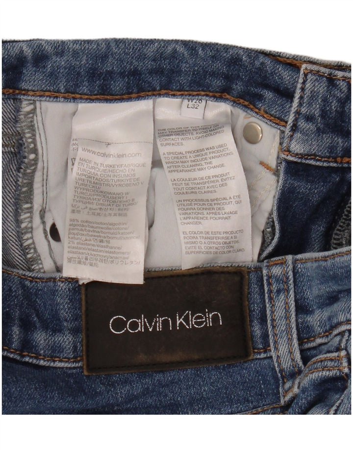 Vaqueros Rectos Calvin Klein Mujer W26 L26 Algodón Azul