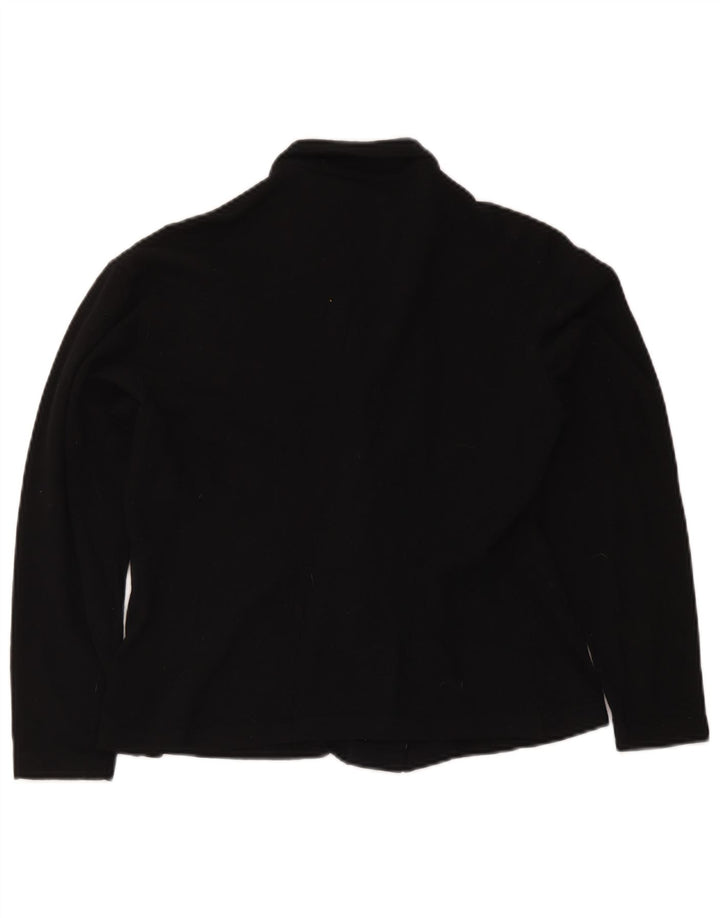 Camisa Studio de manga larga para mujer, corte regular, talla 40, talla grande, clásica de lana negra