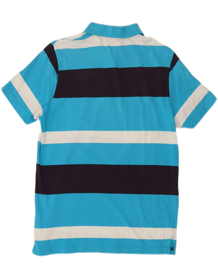 PUMA Mens Polo Shirt Medium Blue Striped Cotton Vintage Puma and Second-Hand Puma from Messina Hembry 