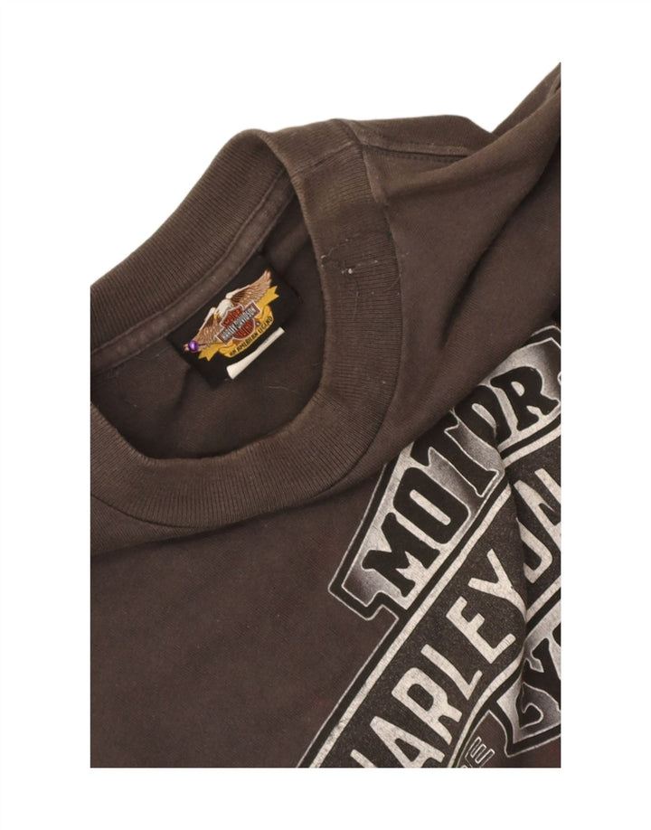 Harley Davidson Camiseta gráfica para hombre Top Algodón gris medio