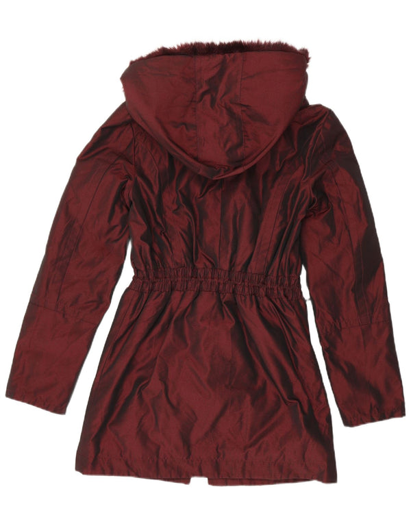 Ted Baker Parka con capucha para mujer Talla 1 XS Poliéster burdeos