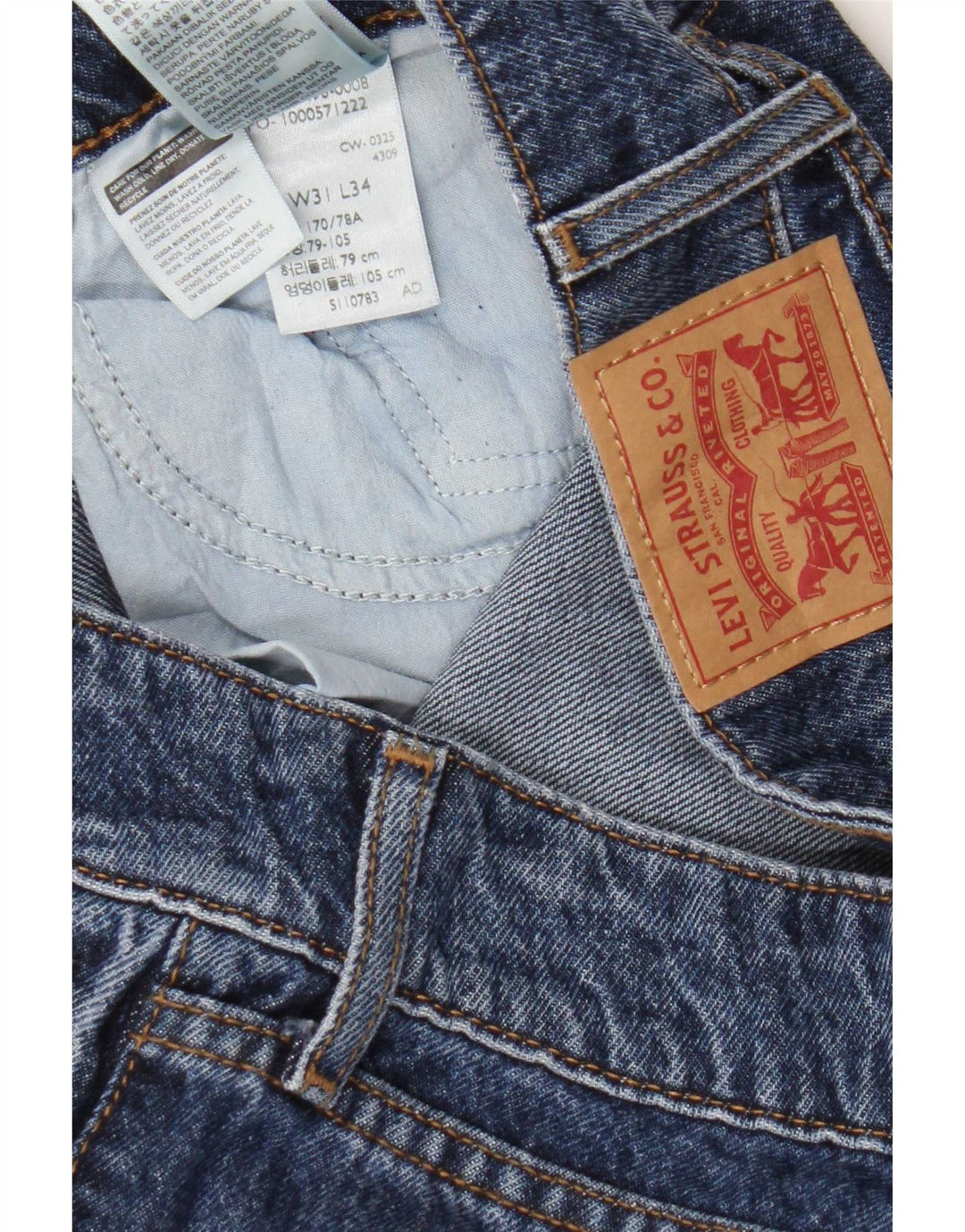 Levi's Vaqueros De Pierna Ancha Súper Bajas Para Mujer W31 L34 Algodón Azul