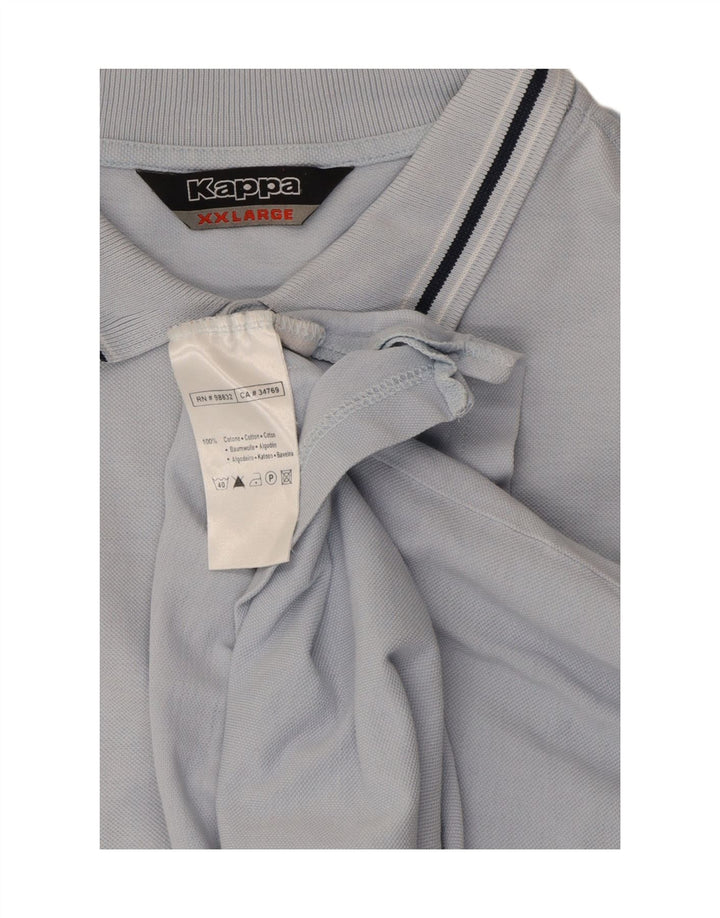 KAPPA Mens Polo Shirt 2XL Blue Cotton Vintage Kappa and Second-Hand Kappa from Messina Hembry 