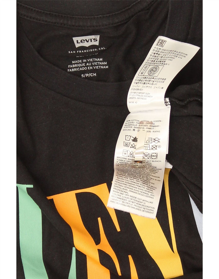 Levi's Camiseta gráfica para hombre Top Small Black Cotton