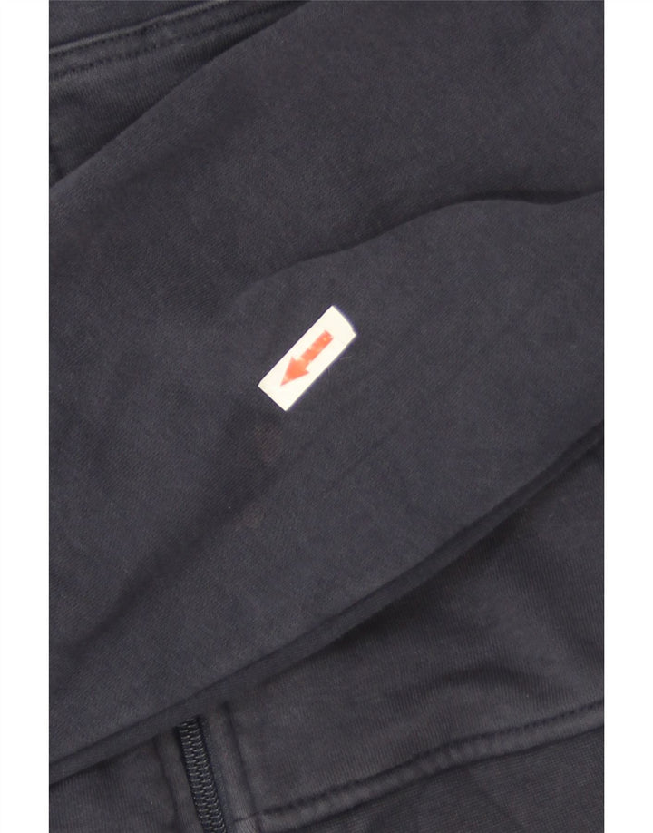 Ellesse - Sudadera con capucha y cremallera para hombre, algodón a rayas, color azul marino mediano
