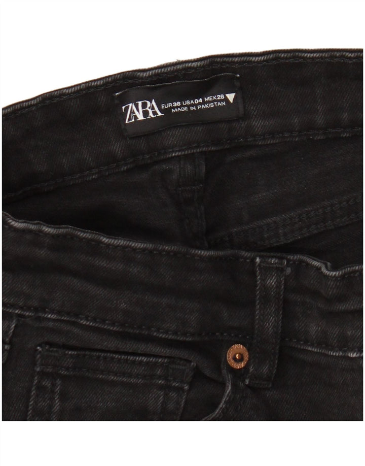 Zara Vaqueros Acampanados Mujer EU 36 XS W26 L25 Negro