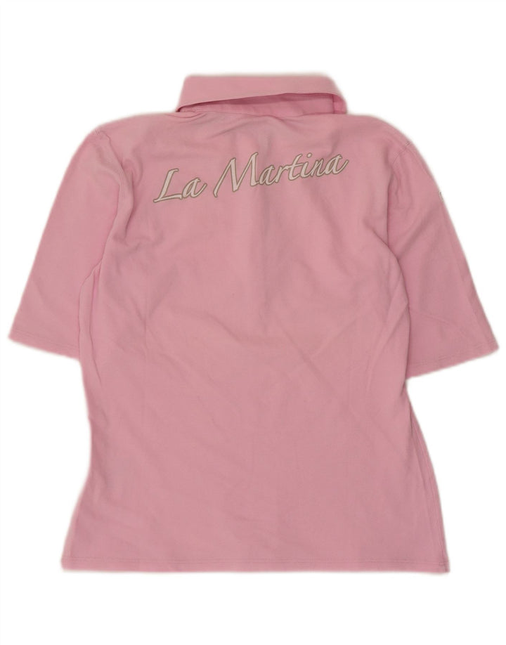 Polo Gráfico Mujer La Martina IT 44 Algodón Rosa Medio