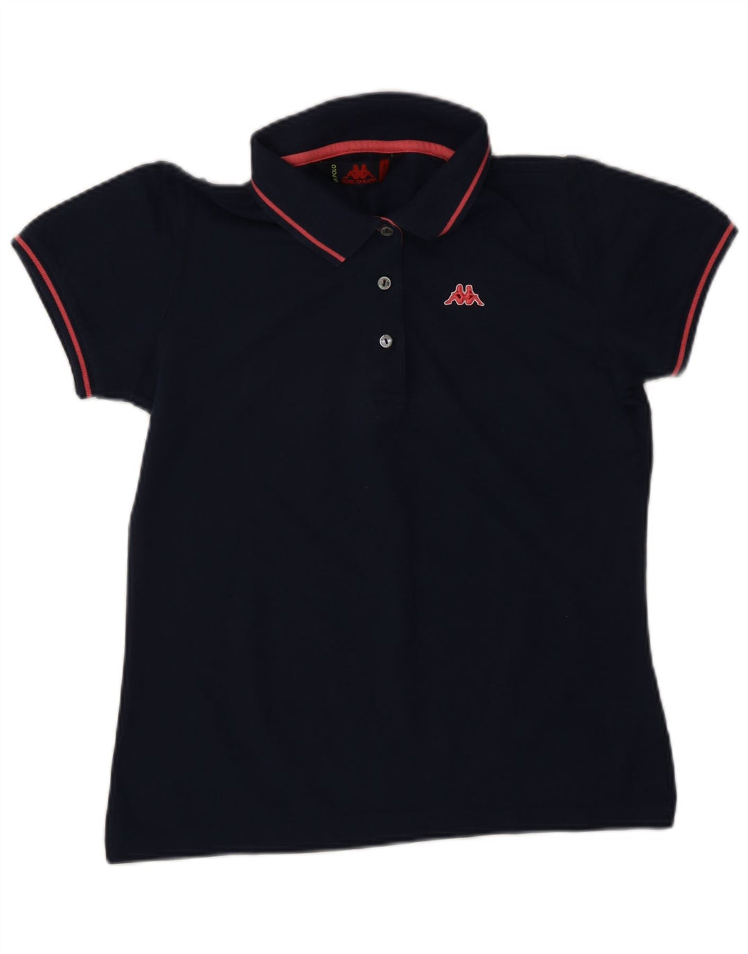 KAPPA Polo para mujer UK 12 Medium Azul marino Algodón