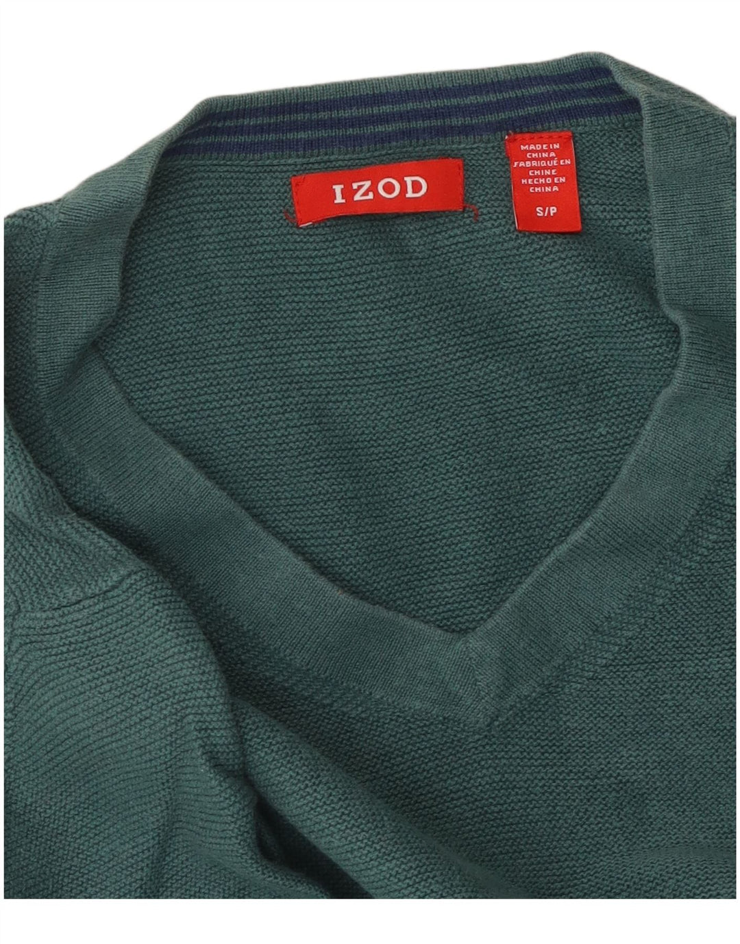 IZOD Suéter tipo jersey de gran tamaño con cuello en V para mujer UK 10 Small Green
