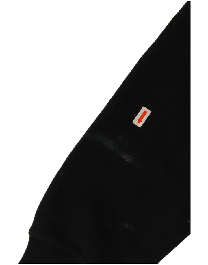 NIKE Sudadera con capucha y cremallera para hombre, talla pequeña, algodón negro
