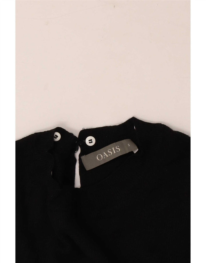 Oasis Mujer Top Manga 3/4 UK 8 Small Negro