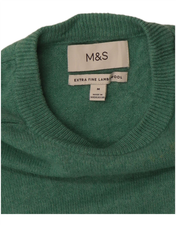 MARKS & SPENCER Suéter tipo jersey con cuello redondo para mujer UK 40 Verde medio
