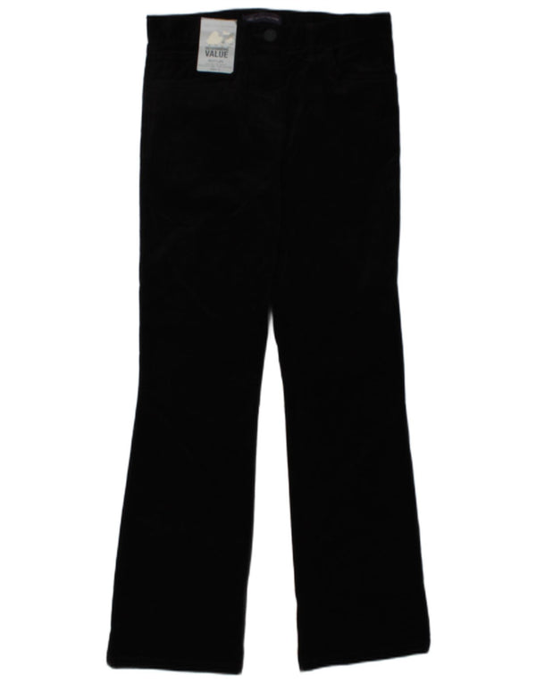 Marks & Spencer Pantalones de pana con corte de bota para mujer UK 8 Small W27 L31 Negro