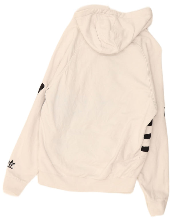 Adidas Hombre Graphic Sudadera con capucha Jumper Small White Cotton