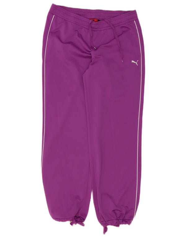 Puma Mujer Chándal Pantalones Joggers UK 12 Mediano Púrpura