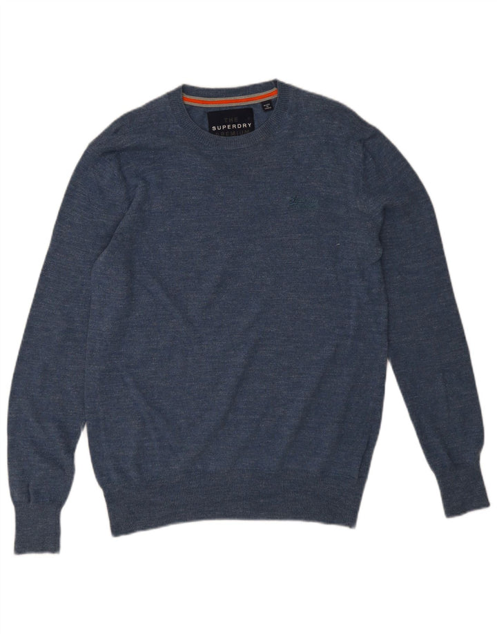 Superdry Jersey De Cuello Redondo Para Hombre De Algodón Azul Medio