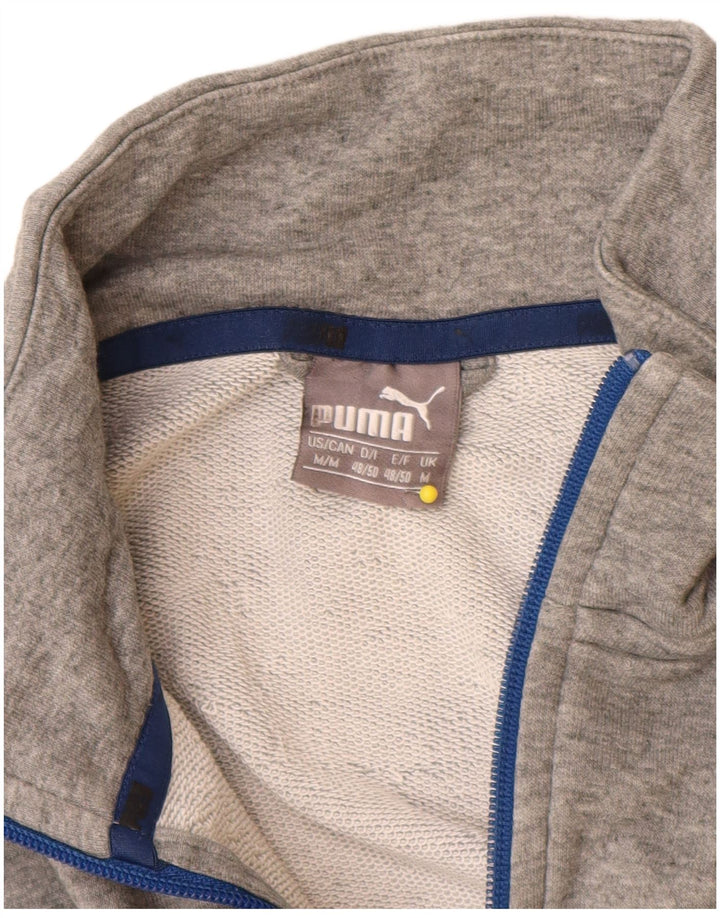 Puma Chaqueta De Chándal Con Gráfico Para Hombre De Algodón Moteado En Gris Medio