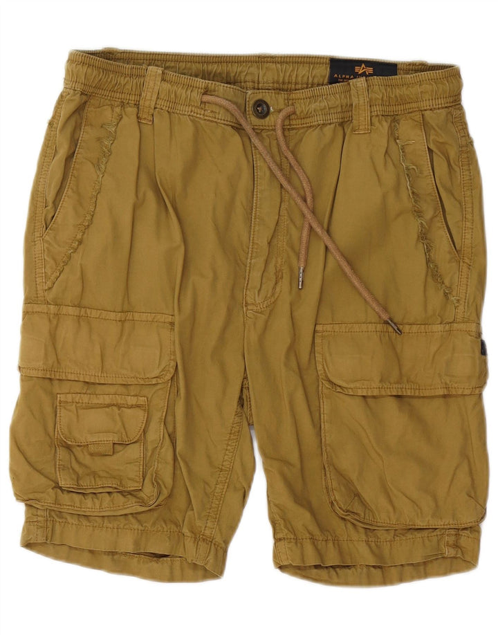 Pantalones cortos tipo cargo Alpha Industries para hombre W31 Algodón caqui mediano
