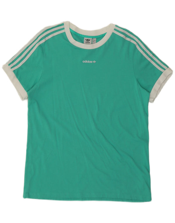 ADIDAS Camiseta para mujer Top UK 46 Grande Algodón verde