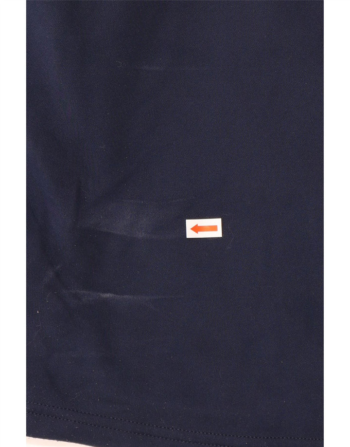 NIKE Hombre Dri Fit Zip Neck Sudadera Jumper Medium Azul Marino Colorblock