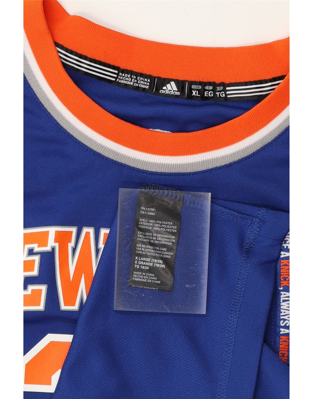 ADIDAS Hombre New York Knicks Graphic Vest Top XL Poliéster azul