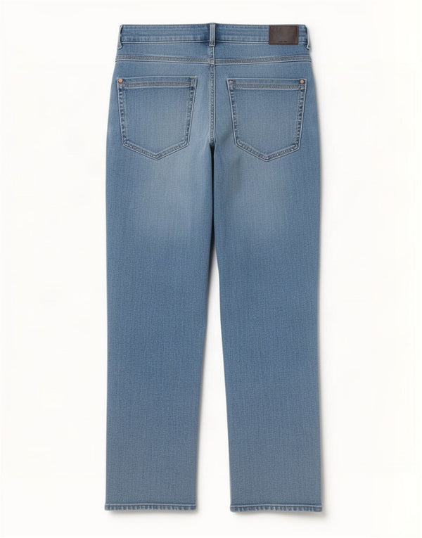 Marks & Spencer Womens Magic Crop Straight Jeans UK 12 Medium W30 L26 Blue