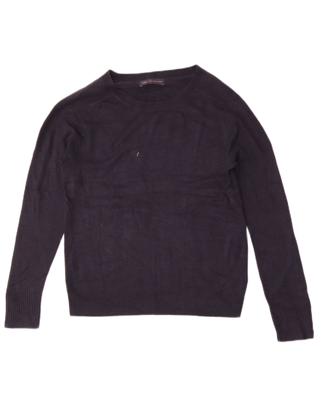 Marks & Spencer suéter con cuello barco para mujer, talla 40, talla M, azul marino