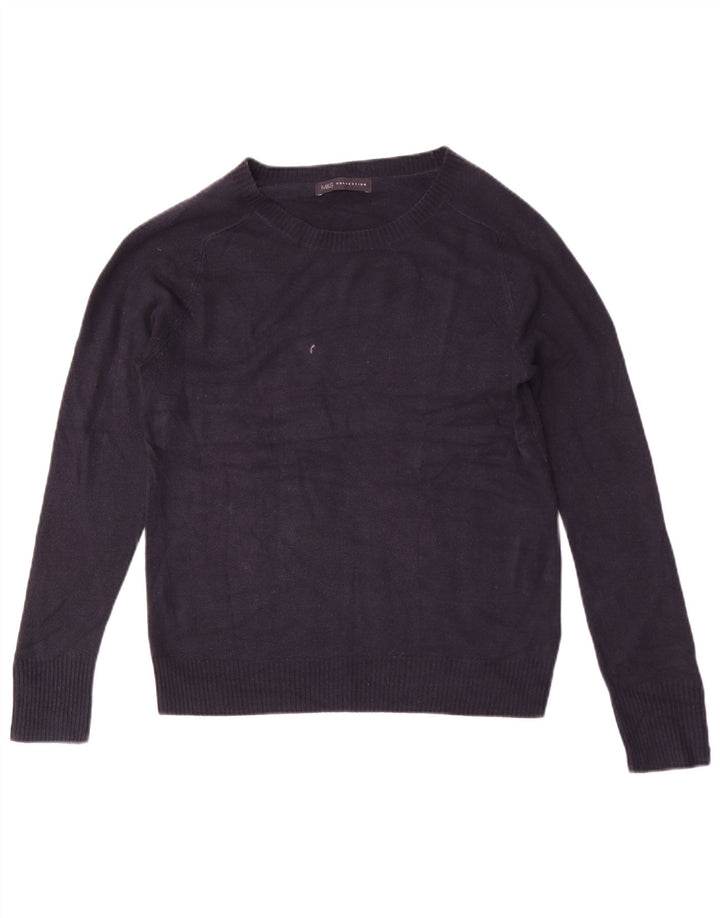 Marks & Spencer suéter con cuello barco para mujer, talla 40, talla M, azul marino