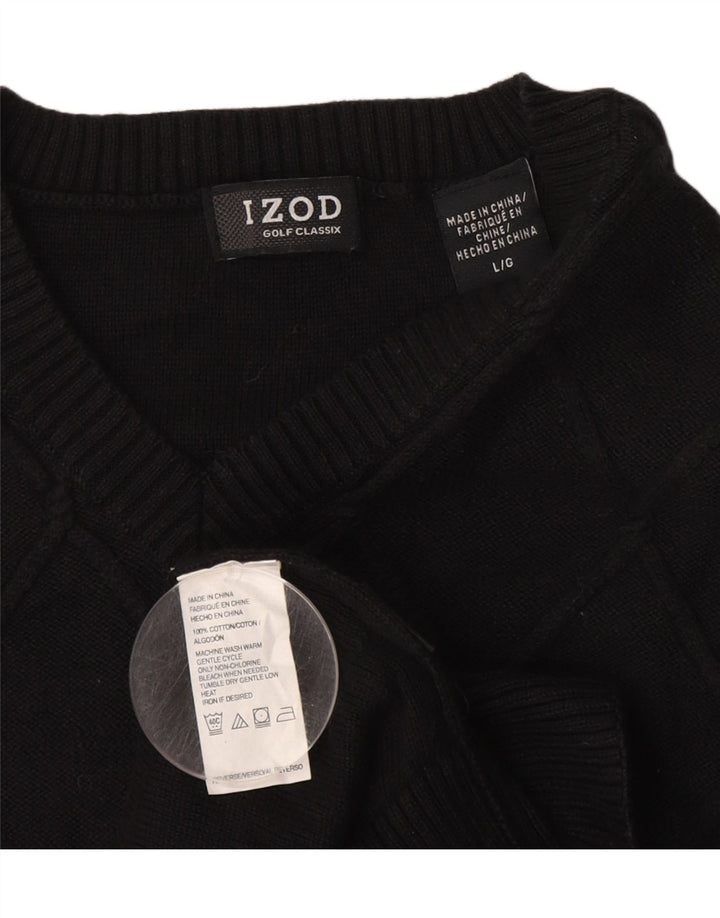 IZOD - Camiseta sin mangas para hombre, talla grande, color azul marino, algodón Argyle/Diamond