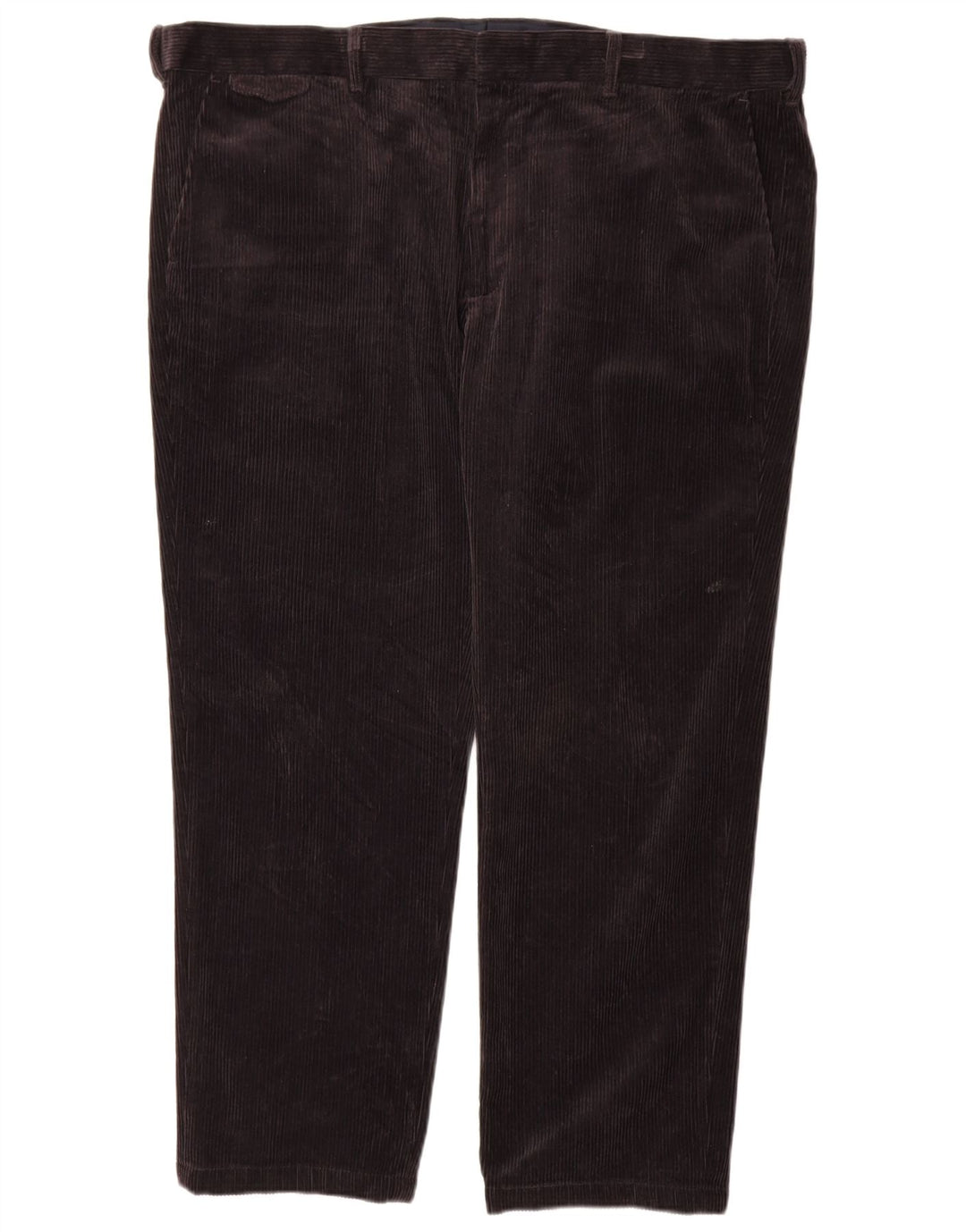 Marks & Spencer Pantalones rectos de pana regulares para hombre W44 L29 Negro