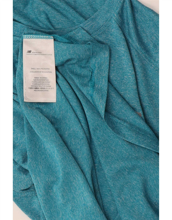New Balance Hombre Camiseta Top Small Azul Poliéster